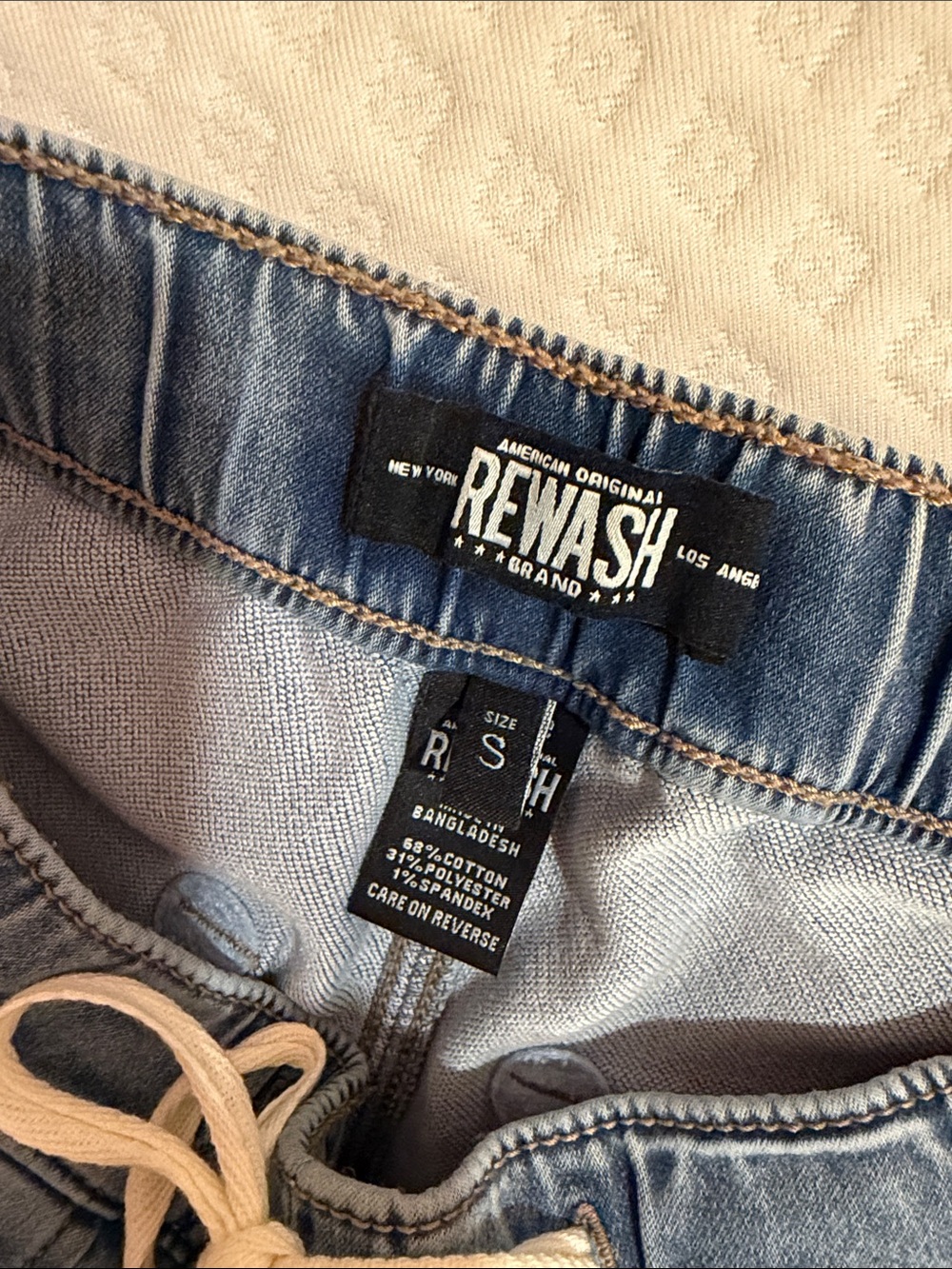 Rewash Light Blue Wide Leg Denim Pants - Picture 3 of 5